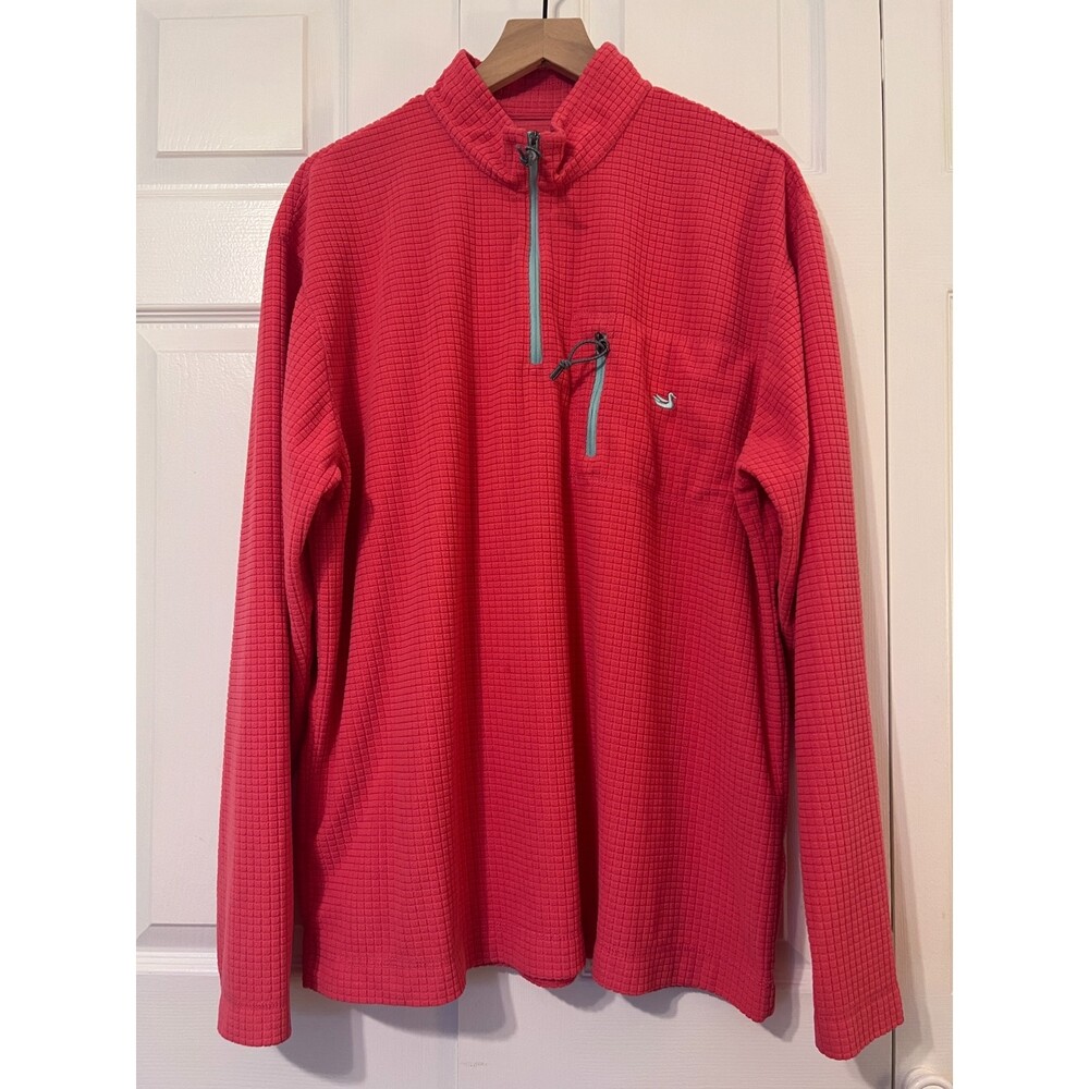 Southern Marsh Men's 1/4 Zip Fleece Pullover Pink Size XL (tag faded) *READ*